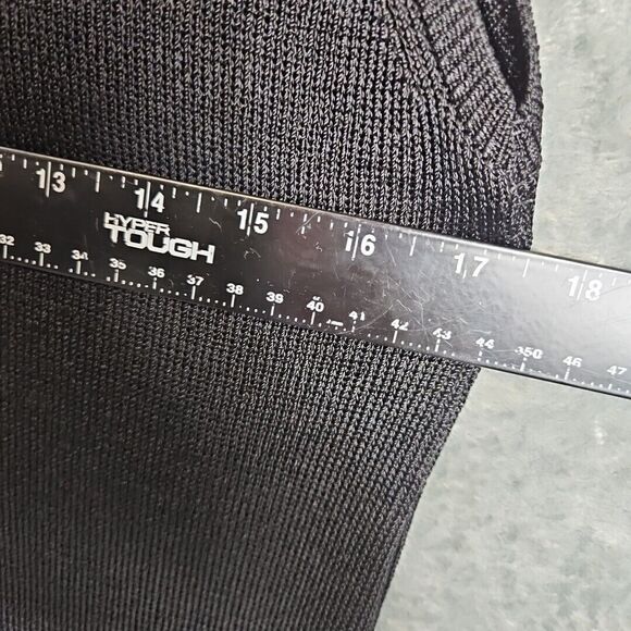 Jacobson's Black Tank Top Lg Mesh Semi Sheer stretch rayon nylon - Picture 8 of 11